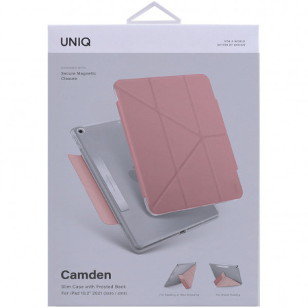 Чехол Uniq Camden Anti-microbial для iPad 7/8/9 10.2", цвет Розовый (PD10.2GAR-CAMPNK)