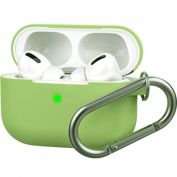 Чехол для AirPods Pro с карабином (Green)