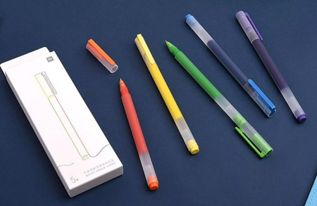 Набор гелевых ручек Xiaomi Rainbow Gel Pen 5 Colors, цветные (MJZXB03WC)