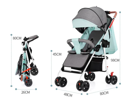 Детская коляска Baby Carriage, Зеленая мята