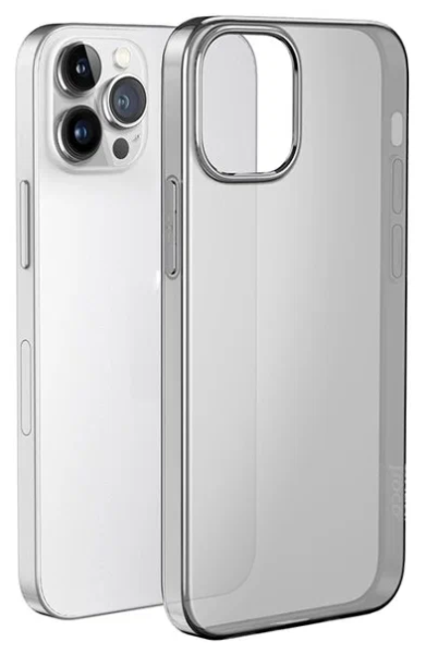 Чехол HOCO Light Series TPU Case для iPhone 13 Pro Max Clear/Black, цвет Прозрачный/черный