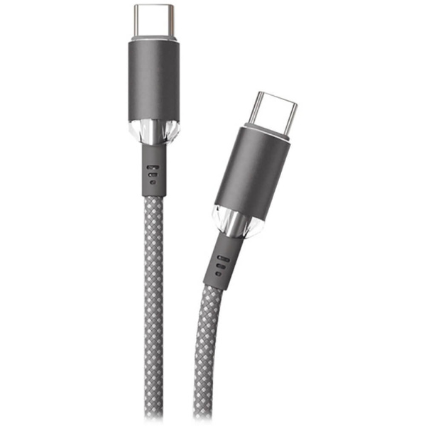 Кабель VLP Diamond Cable [USB C - USB C] 60W 120см, Серый (1032002)