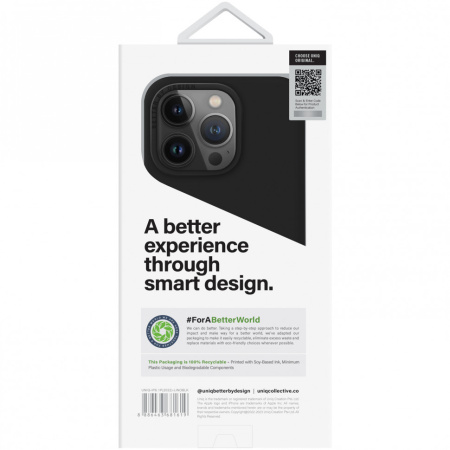 Чехол Uniq LINO для iPhone 14 Pro Max, цвет Черный (Black) (IP6.7PM(2022)-LINOBLK)