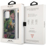 Чехол CG Mobile Guess PC/TPU Flower pattern Hard + Hand cord для iPhone 13 Pro, цвет Синий (GUHCP13LHFLSB)