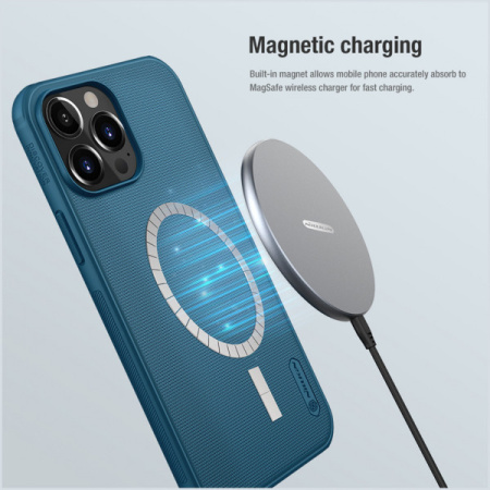 Чехол Nillkin Frosted Shield Pro Magnetic для iPhone 13 Pro Max, цвет Синий (6902048222984)