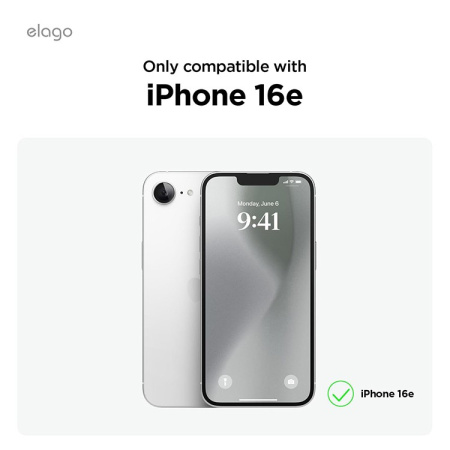 Чехол Elago Soft silicone (Liquid) Black (MagSafe) для iPhone 16e