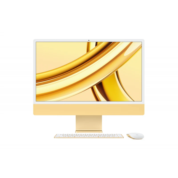 Apple iMac 24" Retina 4,5K, M3 (8C CPU, 10C GPU, 2023), 8 ГБ, 256 ГБ SSD, жёлтый