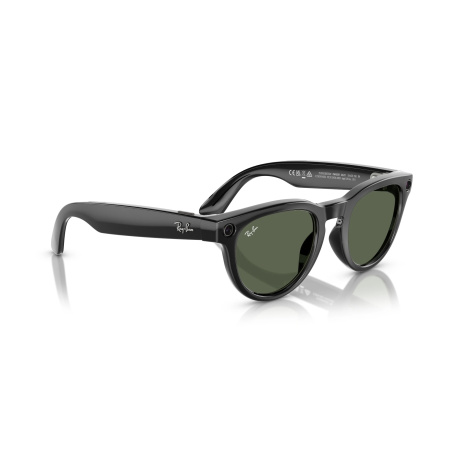 Умные очки Ray-Ban Smart Glasses Headliner Shiny Black / G15 Green, RW4009F, размер М
