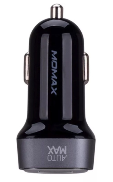 Автомобильный блок питания Momax Polar Light Series Car Charger 3,4A 2USB (UC4) Black