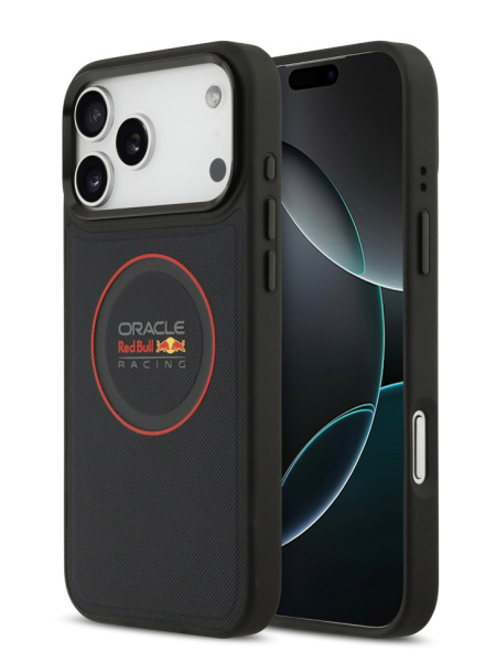 Чехол Red Bull PU Meshed with Ring and Metal camera Hard Navy/Red (MagSafe) для iPhone 17 Pro