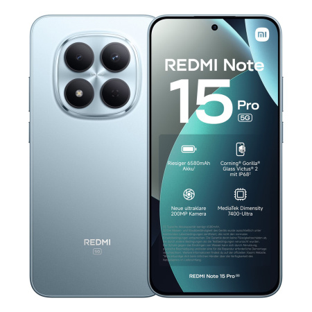 Xiaomi Redmi Note 15 Pro 5G 8/256Gb Glacier Blue, голубой