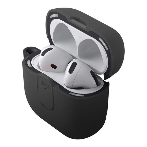 Чехол Uniq CLYDE Lock case Charcoal/Dark Grey для Airpods 4/5
