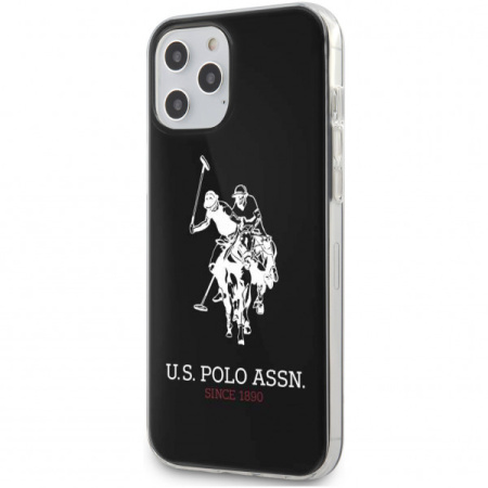 Чехол CG Mobile U.S. Polo Assn. PC/TPU Shiny Double horse Hard для iPhone 12 Pro Max, цвет Черный (USHCP12LTPUHRBK)