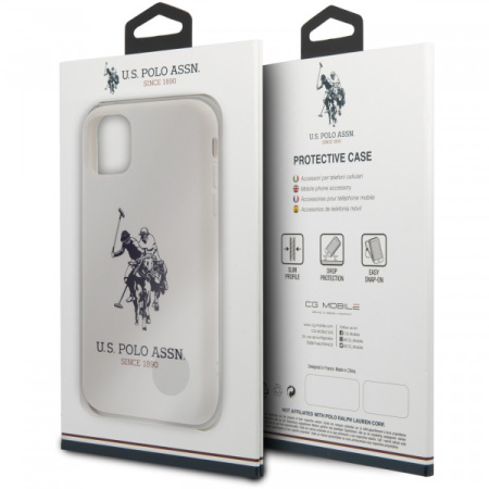 Чехол CG Mobile U.S. Polo Assn. Liquid silicone Big horse Hard для iPhone 11 Pro, цвет Белый (USHCN58SLHRWH)