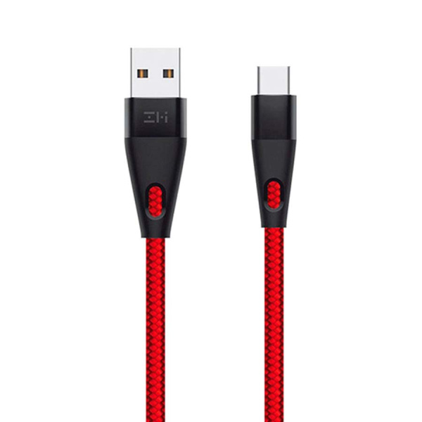 Кабель USB/Type-C Xiaomi ZMI 100 см 3A Материал оплетки нейлон/кевлар (AL706 Red) красный