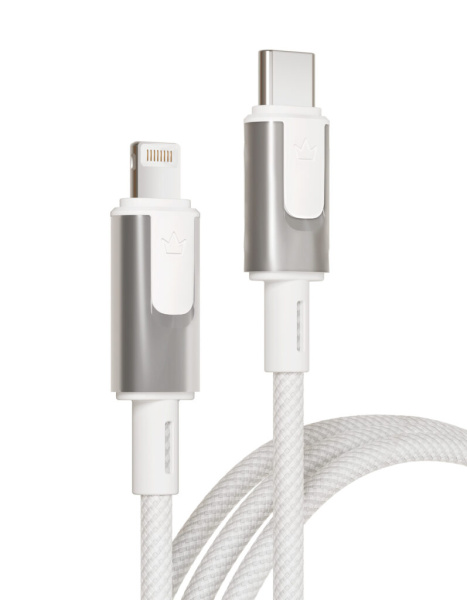 Кабель VLP Force Line [USB-C + Lightning] 120см 30W, Белый (1036002)
