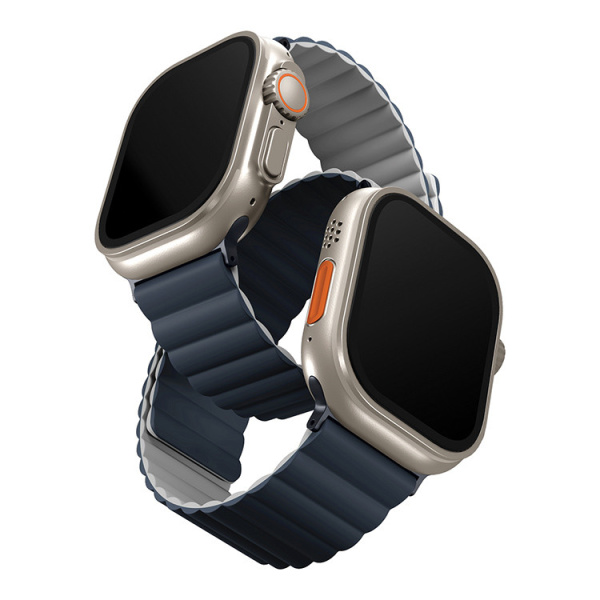Ремешок Uniq Revix reversible Magnetic для Apple Watch 49/45/44/42 mm, цвет Storm Blue/Grey (49MM-REVSBLUAGRY)