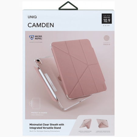 Чехол-книжка Uniq CAMDEN Anti-microbial для iPad Air 10.9 (2020), цвет Розовый (NPDA10.9GAR(2020)-CAMPNK)