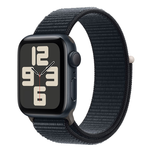 Apple Watch SE (2023), 40 мм корпус из алюминия цвета «Midnight», ремешок Sport Loop цвета «Midnight»