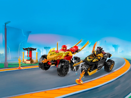 Конструктор LEGO Ninjago - Кай и Рас: Битва на машине и мотоцикле (71789)