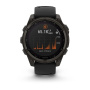 Смарт часы Garmin Fenix 8, 47 мм, Solar, Sapphire Carbon Gray DLC Titanium with Black/Pebble Gray Silicone