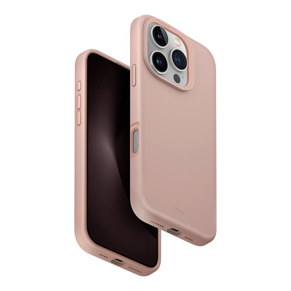 Чехол Uniq LINO Pink (Magsafe)  для iPhone 16 Pro Max, розовый