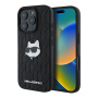 Чехол Karl Lagerfeld PU Grained Monogram NFT Choupette metal Head Hard Black для iPhone 16 Pro Max чехол, черный