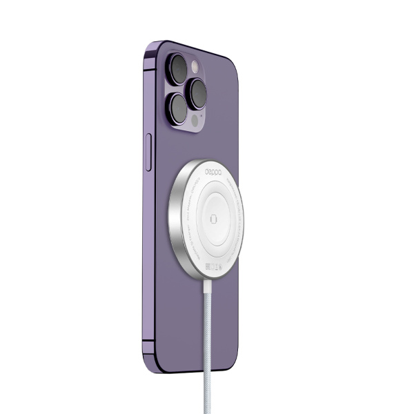 Беспроводное зарядное устройство Deppa QI Fast Charge 18W 2в1, белый (24021)