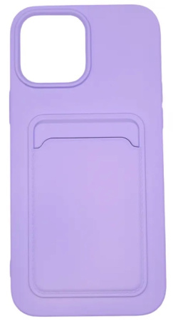 Чехол силиконовый Colored Card Case для iPhone 13 Pro , цвет лавандовый