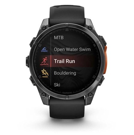 Смарт часы Garmin Fenix 8, 47 мм, AMOLED, Slate Gray with black silicone band