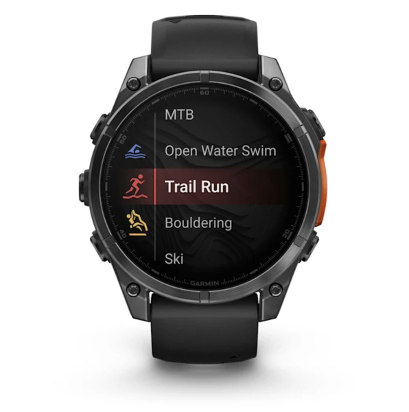 Смарт часы Garmin Fenix 8, 47 мм, AMOLED, Slate Gray with black silicone band