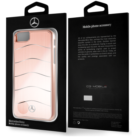 Чехол CG Mobile Mercedes Wave VIII Hard Brushed Aluminium для iPhone 7/8/SE 2020, цвет Розовый (MEHCP7CUSALRG)