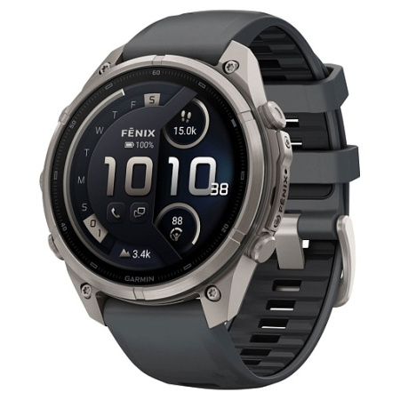 Умные часы Garmin Fenix 9 Pro AMOLED 47мм inReach, Titanium Graphite/Black