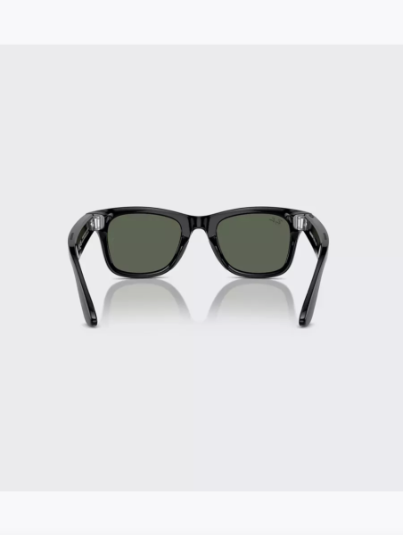 Умные очки Ray-Ban Smart Glasses Wayfarer Shiny Black/G15 Green, RW4006, Монохромные, без автозатемнения