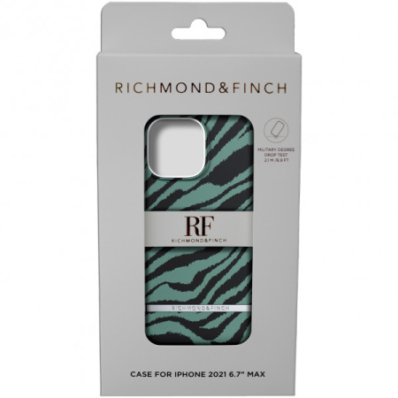 Чехол Richmond & Finch для iPhone 13 Pro Max, цвет "Изумрудная зебра" (Emerald Zebra) (R47005)