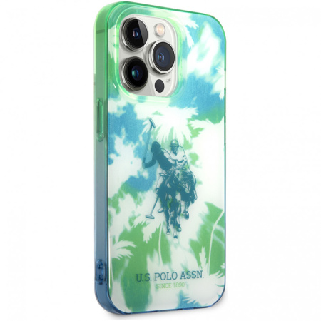 Чехол CG Mobile U.S. Polo PC/TPU Dye Palm Doulble Horse logo Hard для iPhone 14 Pro, цвет Зеленый