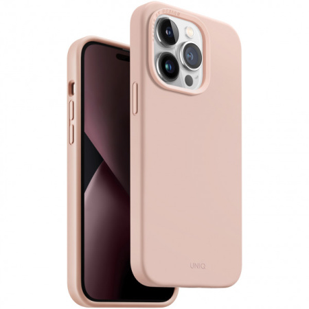 Чехол Uniq LINO для iPhone 14 Pro Max, цвет Розовый (Pink) (IP6.7PM(2022)-LINOPNK)
