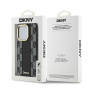 Чехол DKNY PU Checkered Metal logo Hard Black (MagSafe) для iPhone 15 Pro Max, чёрный
