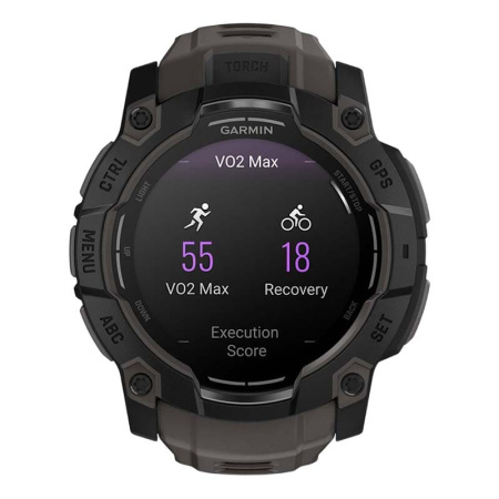 Смарт часы Garmin INSTINCT 3 AMOLED 50мм Black, черный с угольно-черным ремешком