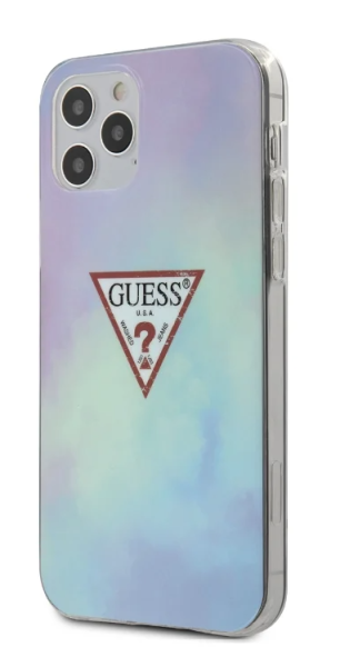 Чехол Guess для iPhone 12/12 Pro(6.1)PC/TPU TIE&DYE Hard Blue