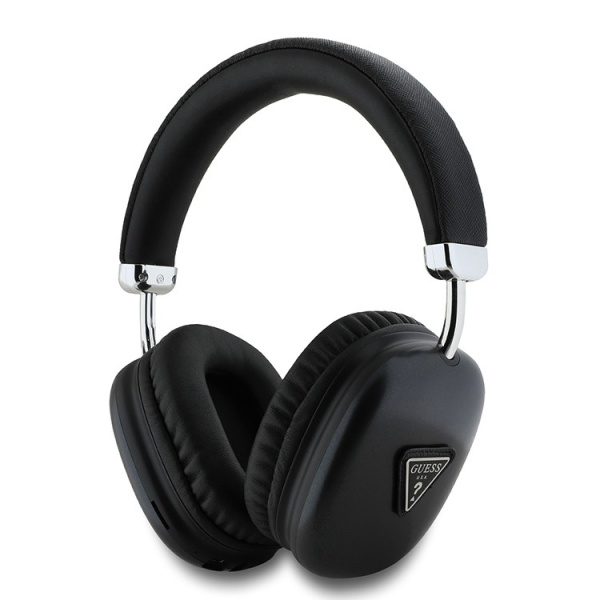 Беспроводные наушники Guess Headphones PU Saffiano Triangle Metal Logo Black