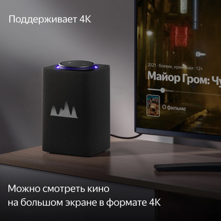 Умная колонка Яндекс. Станция Макс с Zigbee, Graphite, графитовый (YNDX-00052K)