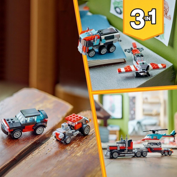 Конструктор LEGO Creator - Грузовик с вертолётом 3-в-1 (31146)