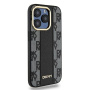 Чехол DKNY PU Checkered Metal logo Hard Black (MagSafe) для iPhone 15 Pro, чёрный