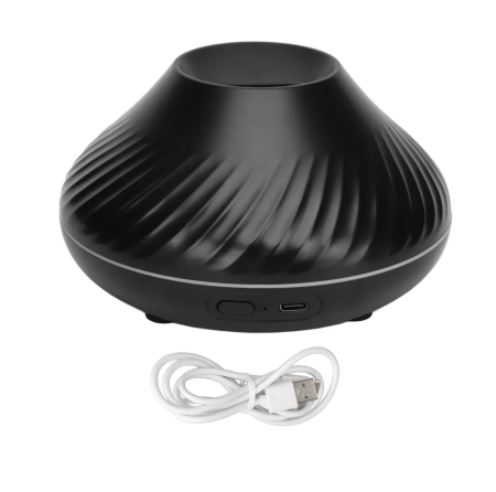 Ароматический увлажнитель воздуха с имитацией пламени, Black