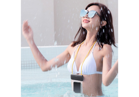 Водонепроницаемый чехол Baseus Let''s go Slip Cover Waterproof Bag, цвет Серый/Желтый (ACFSD-DGY)