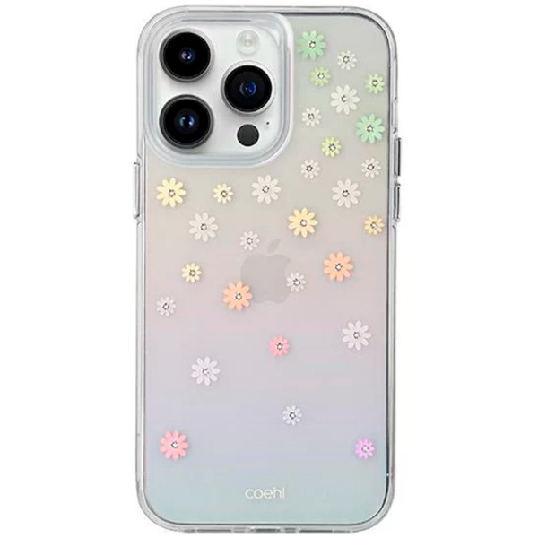 Чехол Uniq COEHL Aster (with 3d crystals) для iPhone 14 Pro, цвет Весенне-розовый (Spring Pink)