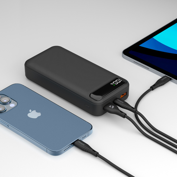 Внешний аккумулятор Deppa NRG Turbo V2 20000 mAh 22.5W, Черный (33638)