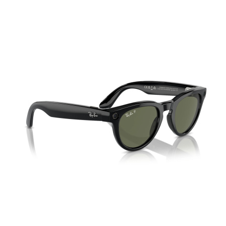 Умные очки Ray-Ban Smart Glasses Headliner Shiny Black /Polar G15 Green, RW4009, размер М
