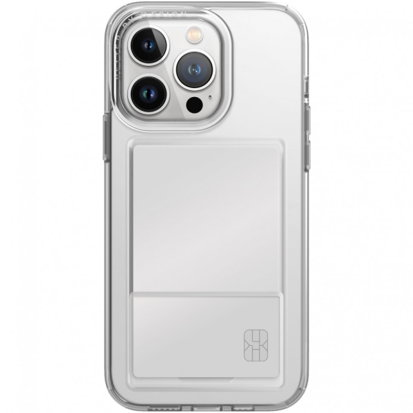 Чехол Uniq для iPhone 15 Pro Max Air Fender ID (cardslot), прозрачный